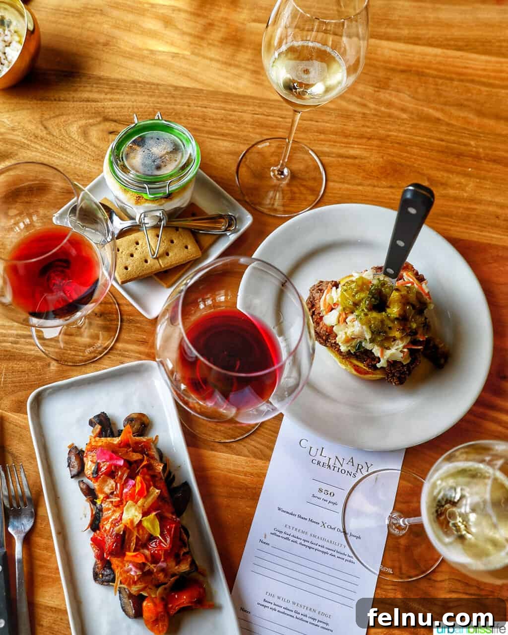 Gran Moraine Cellars 11 trio of culinary creations with wine at Gran Moraine Winery