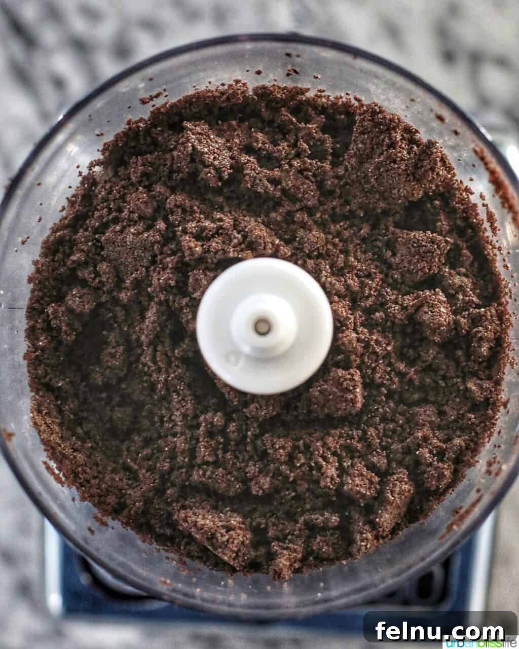 Mint Oreo Bliss Bites 9 Oreos crumbled in food processor.