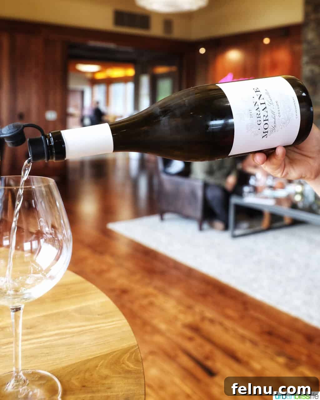 Oregon Wine Tasting: Exploring Yamhill-Carlton AVA 14 Gran Moraine Winery 2017 Chardonnay Bottle Pour Label