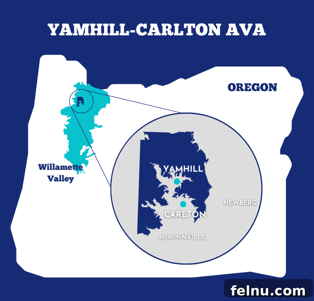 Oregon Wine Tasting: Exploring Yamhill-Carlton AVA 3 Map of Yamhill-Carlton AVA