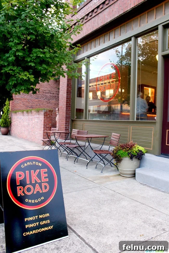 Oregon Wine Tasting: Exploring Yamhill-Carlton AVA 22 Pike Road Wines exterior sign