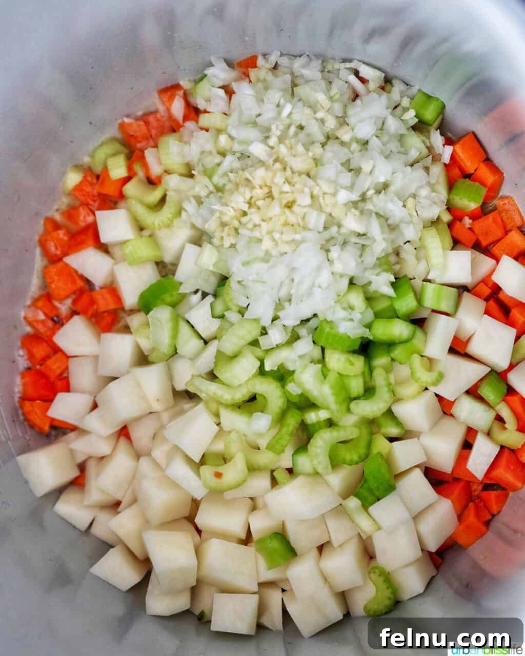Creamy Potato Corn Chowder Made Easy 8 Chopped vegetables in the Instant Pot