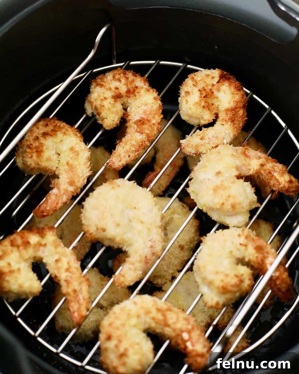 Crispy Gluten-Free Air Fryer Coconut Shrimp 16 cooked coconut shrimp