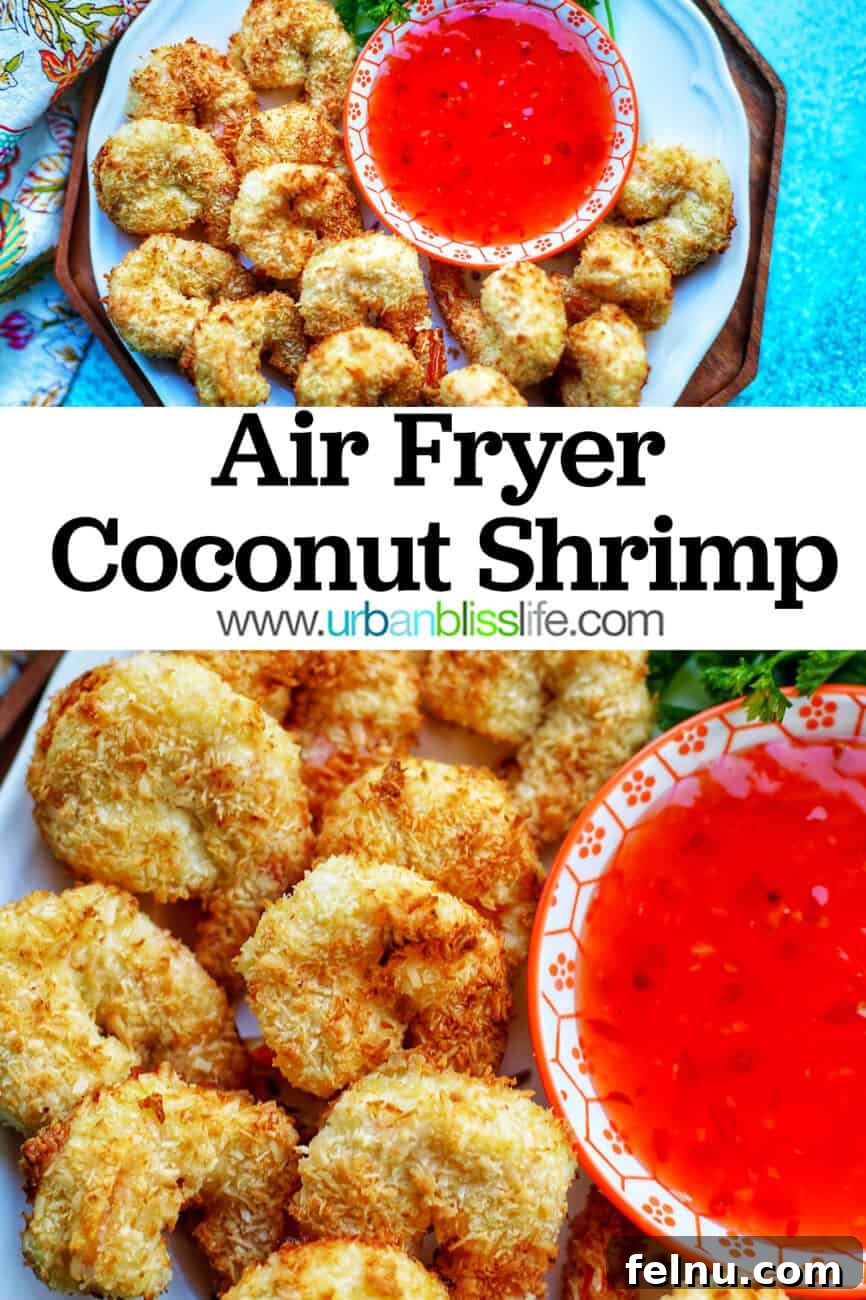 Crispy Gluten-Free Air Fryer Coconut Shrimp 20 Air Fryer Coconut Shrimp with text overlay