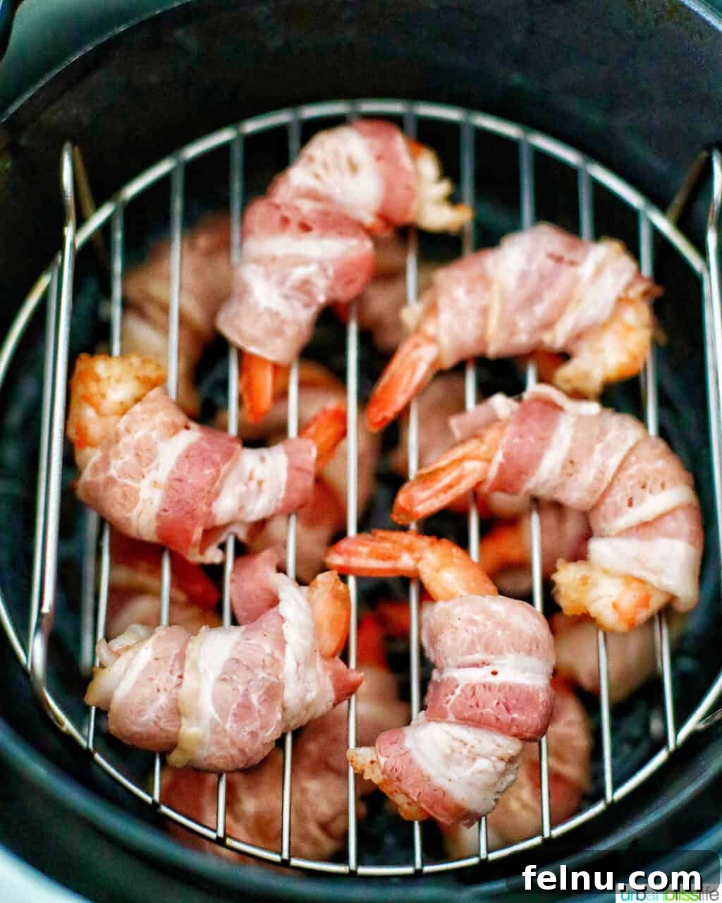 Air Fryer Bacon Shrimp Skewers 12 Air fryer bacon wrapped shrimp
