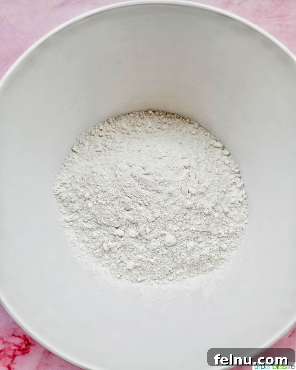 Strawberry Cake Mix in a Bowl