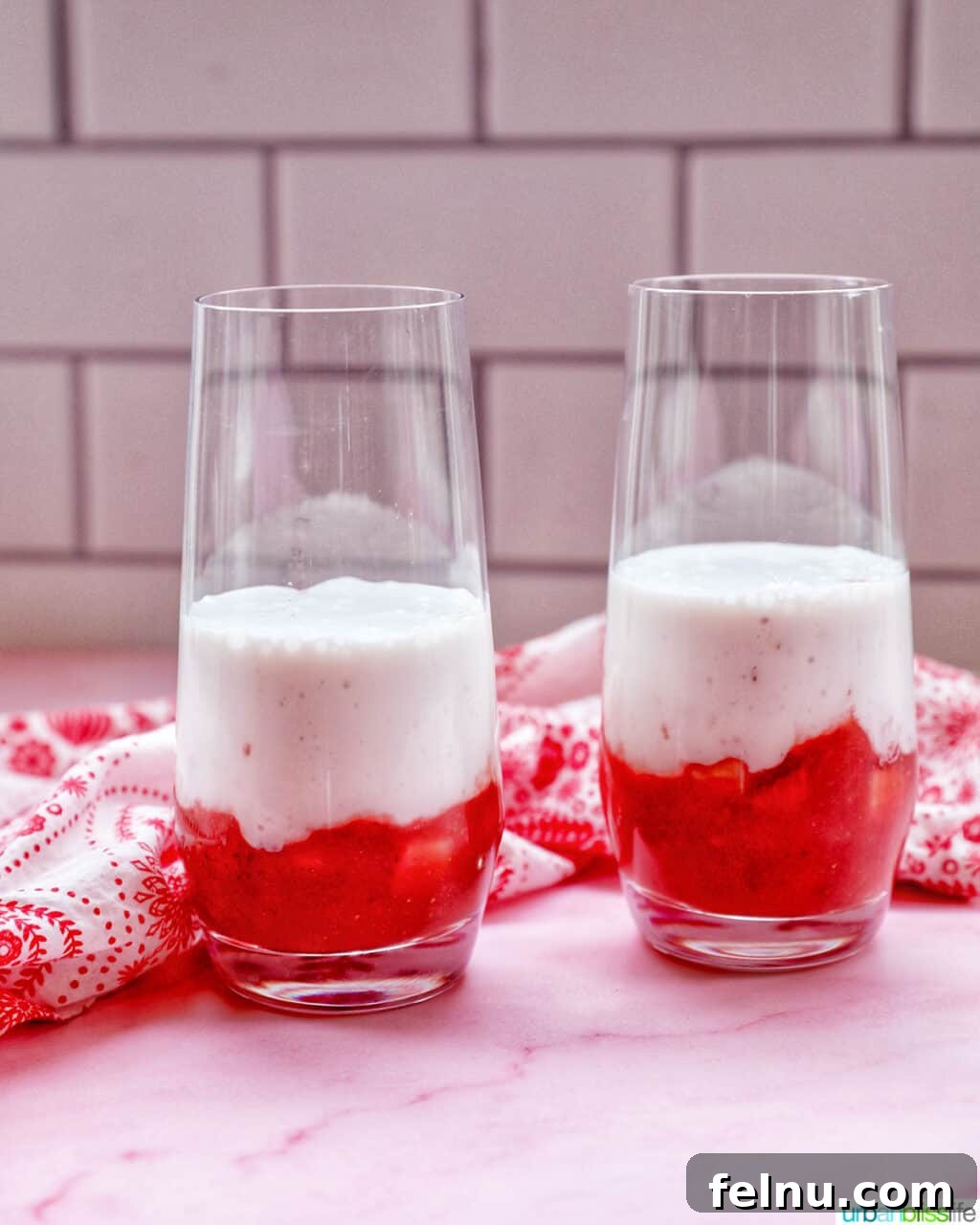 Coconut milk added to Korean Strawberry Milk