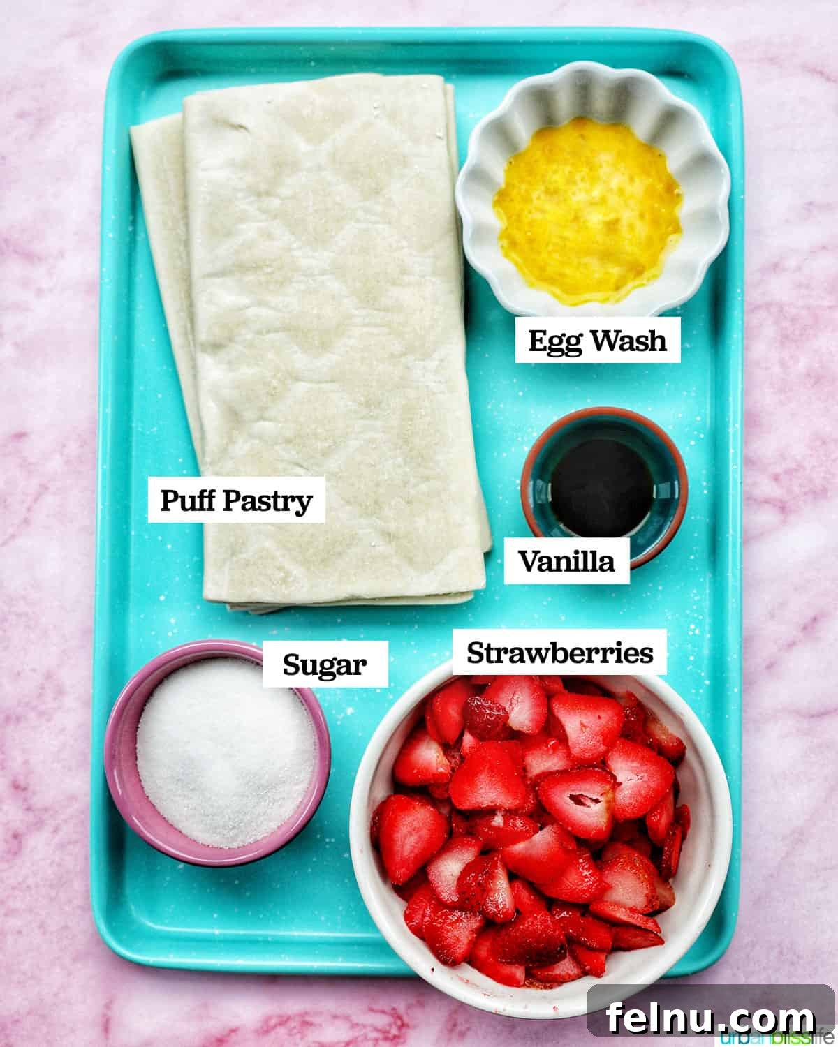 Flaky Strawberry Pockets 4 ingredients to make strawberry turnovers