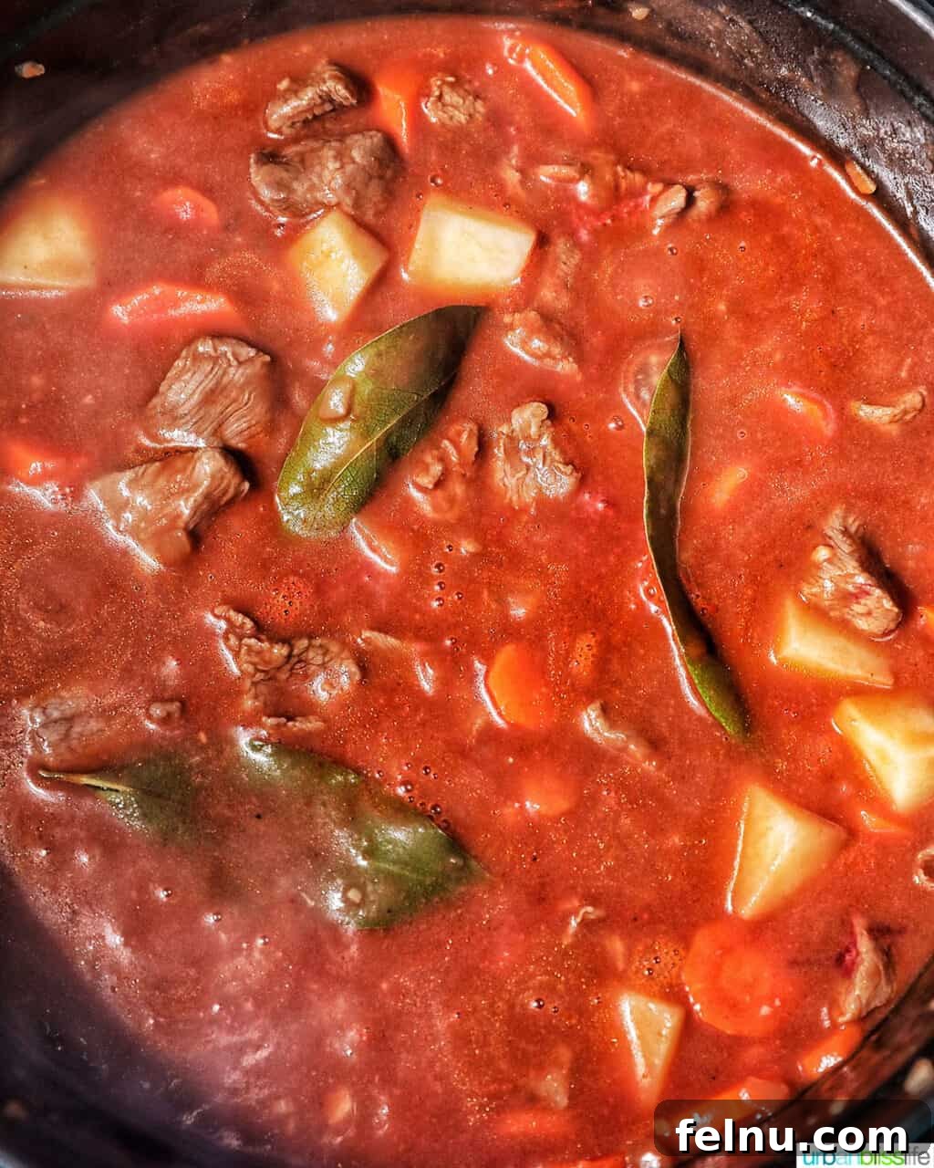 Beef caldereta stew.