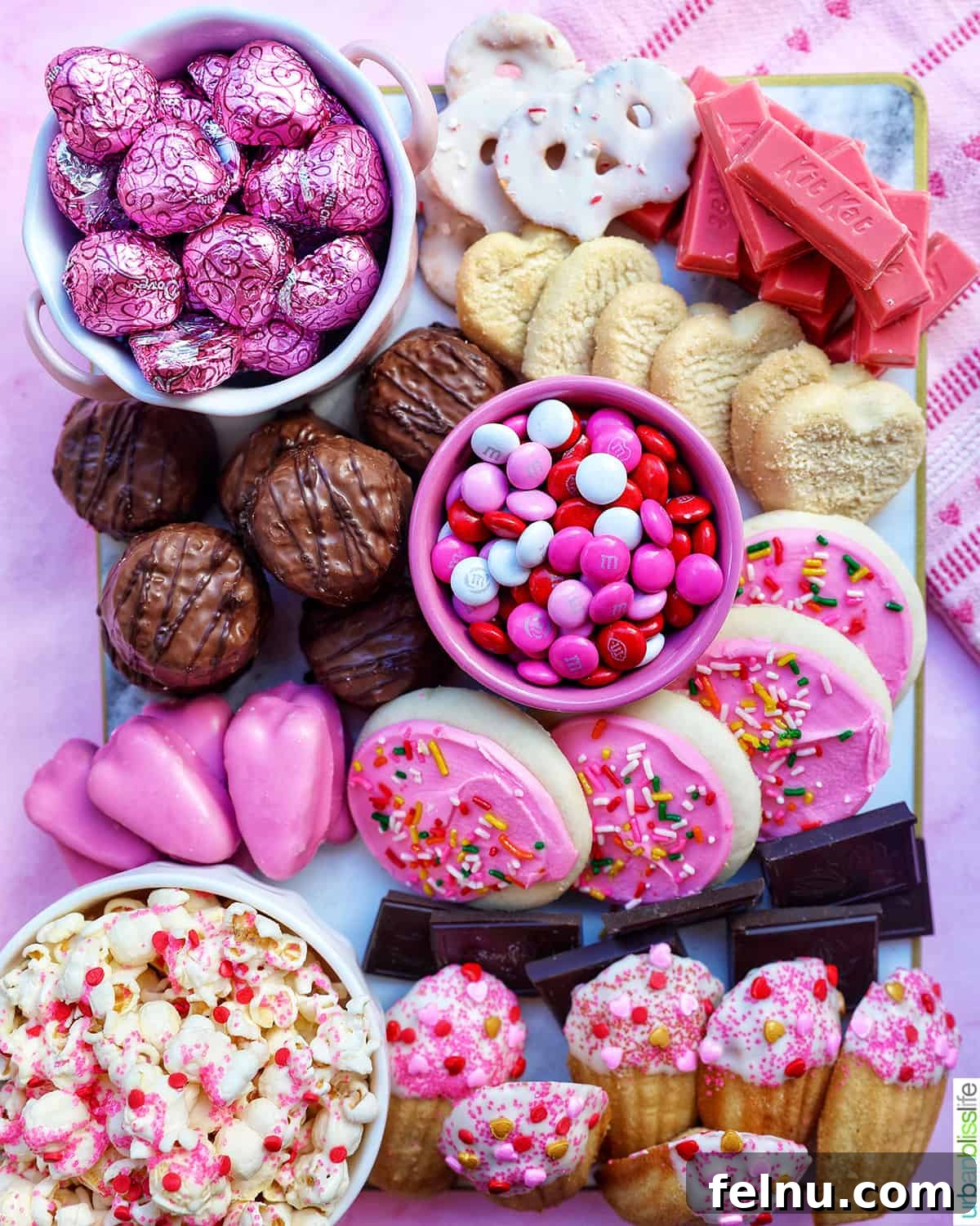 Curated Sweetscape 2 Valentine's Day Dessert Board
