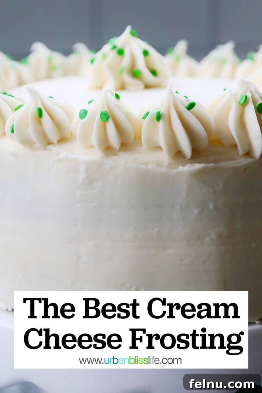 Ultimate Cream Cheese Frosting 12 Promotional image for the best cream cheese frosting with text overlay