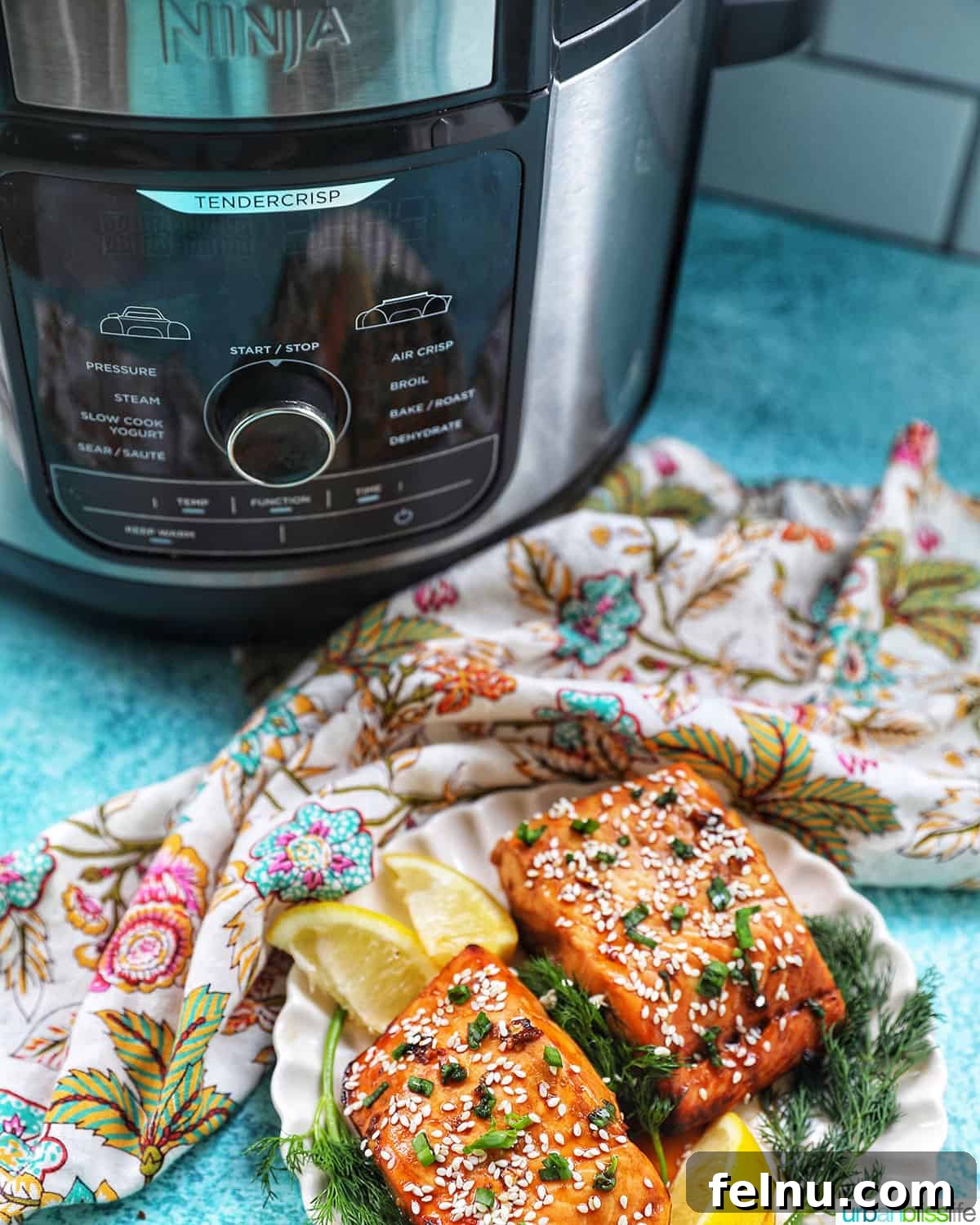 air fryer teriyaki salmon with ninja foodi