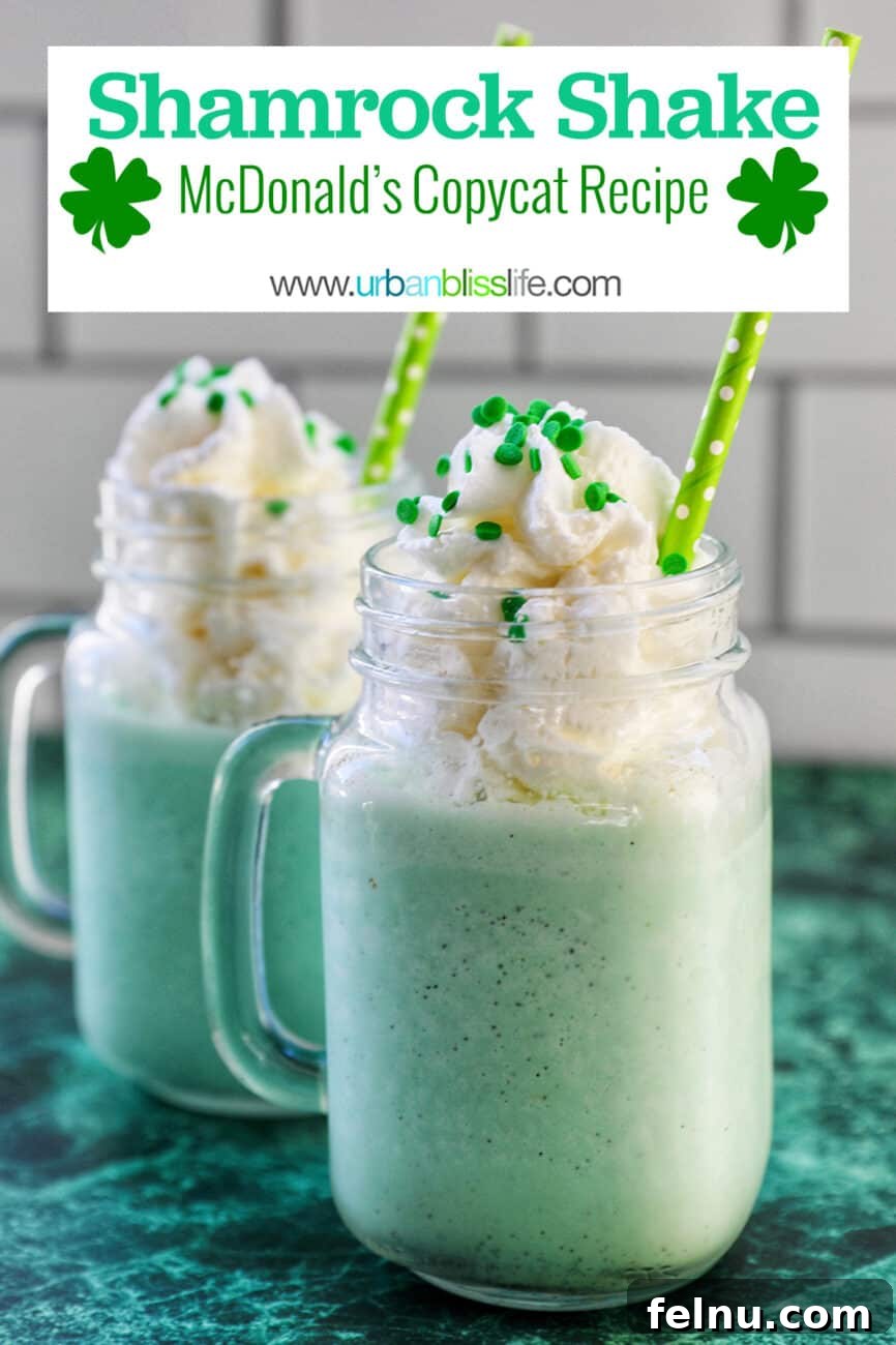 The Best Homemade Shamrock Shake 12 Shamrock Shake with text overlay, perfect for pinning