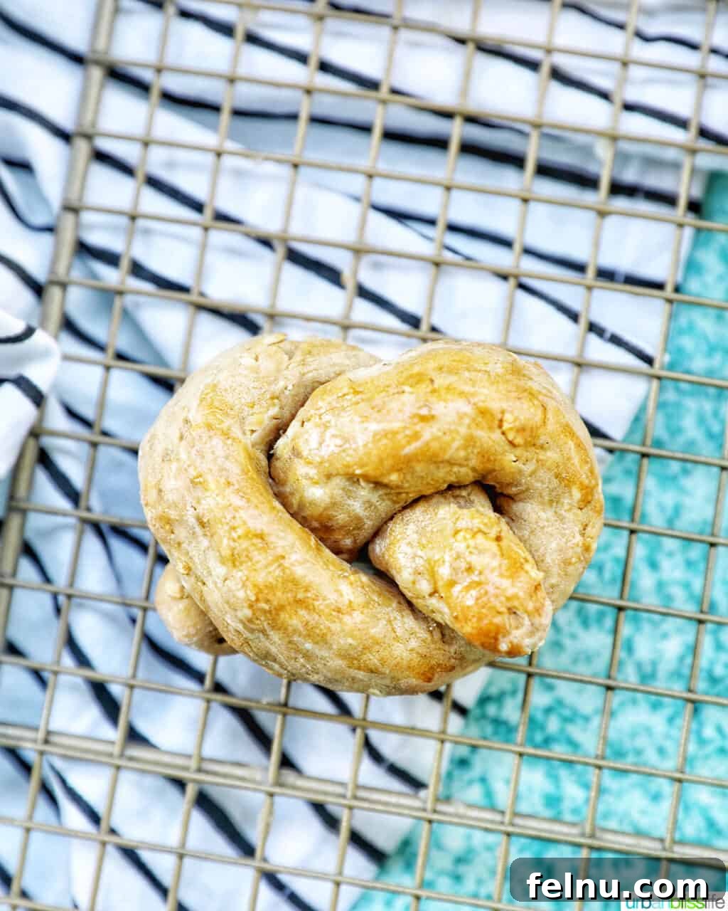 Peanut Butter Pretzel Dog Treats: A Homemade Recipe 12 dog pretzel on a cooling rack