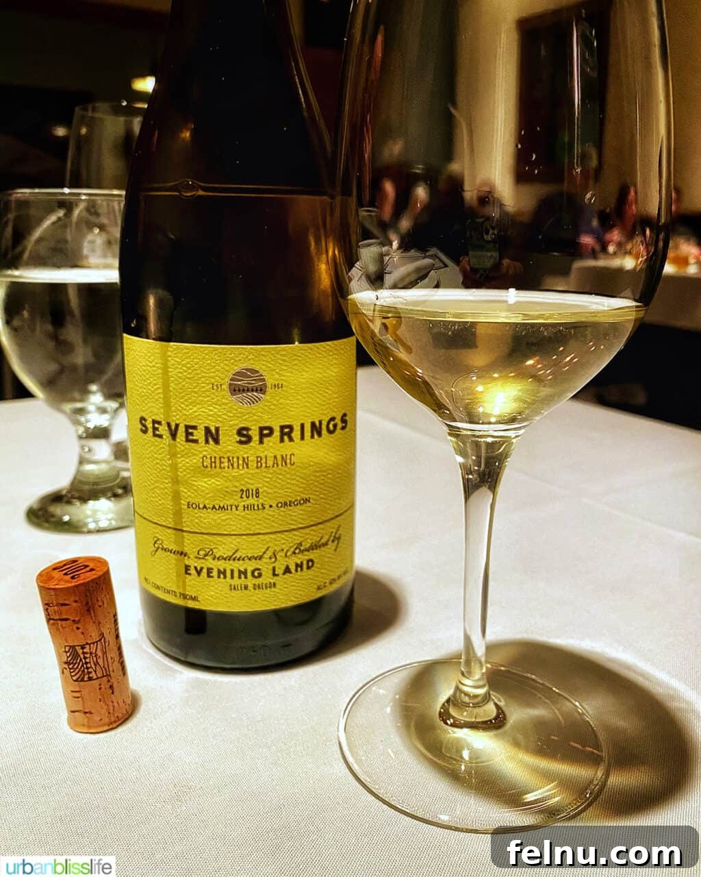 Horizon's Feast 4 Evening Land Chenin Blanc at Earth and Sea restaurant in Carlton, Oregon wine country