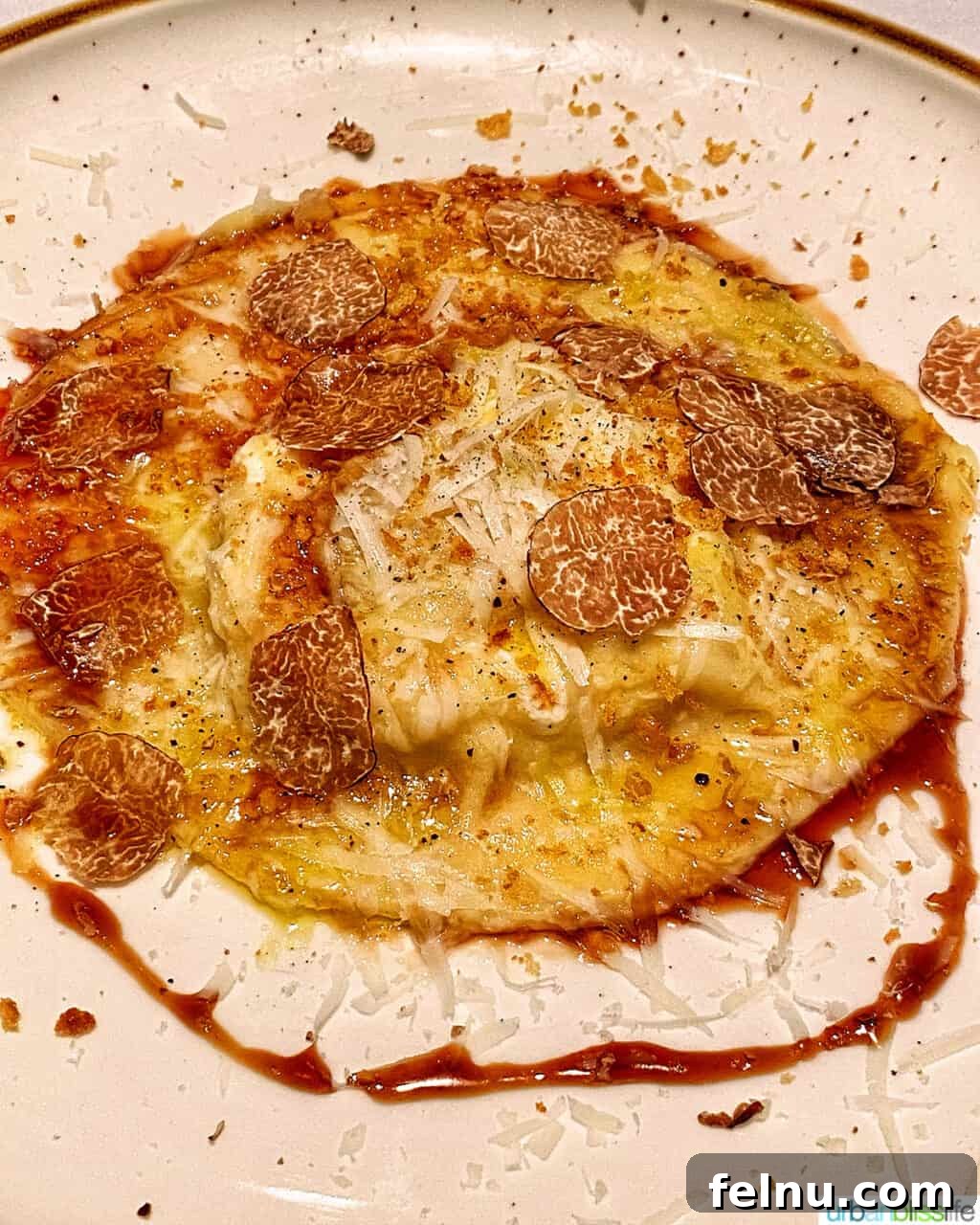 Horizon's Feast 5 raviolo at Earth and Sea restaurant in Carlton, Oregon wine country