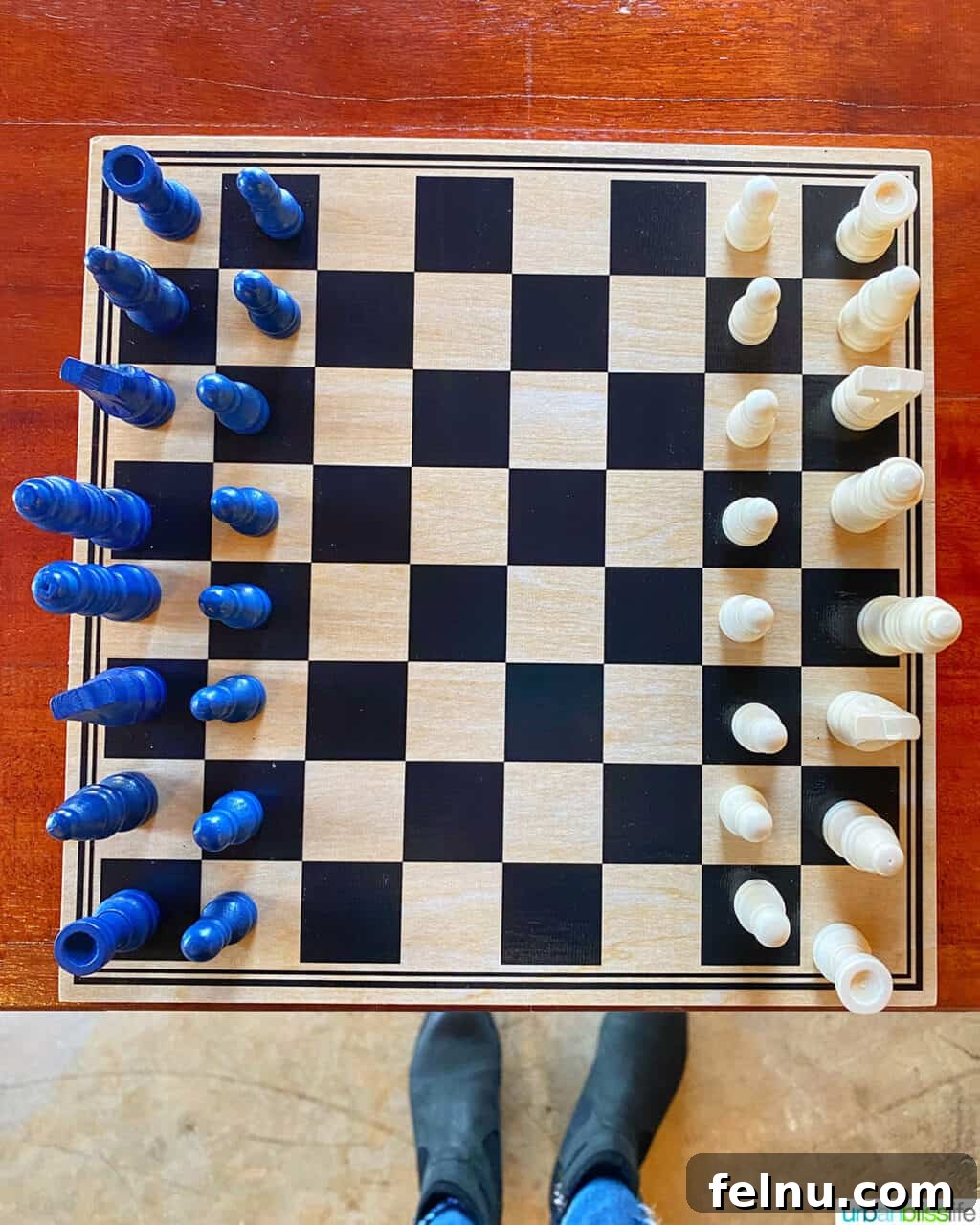 Chess set at The Setting Inn Willamette Valley