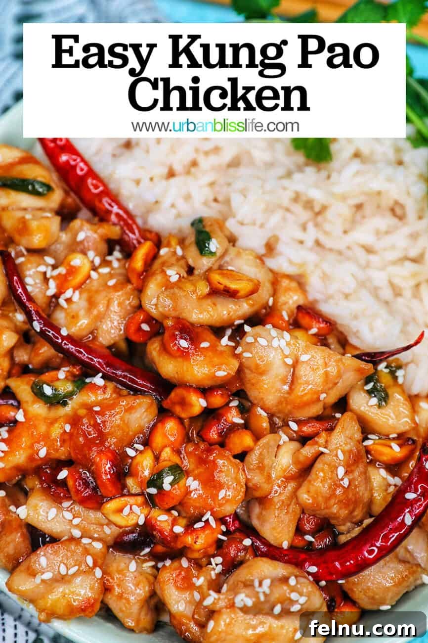 Weeknight Kung Pao Chicken 23 A beautifully plated dish of Kung Pao Chicken with rice, perfect for Pinterest