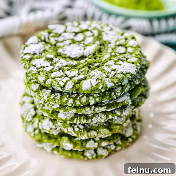Matcha Magic Crinkles 25 Matcha Crinkle Cookies Image