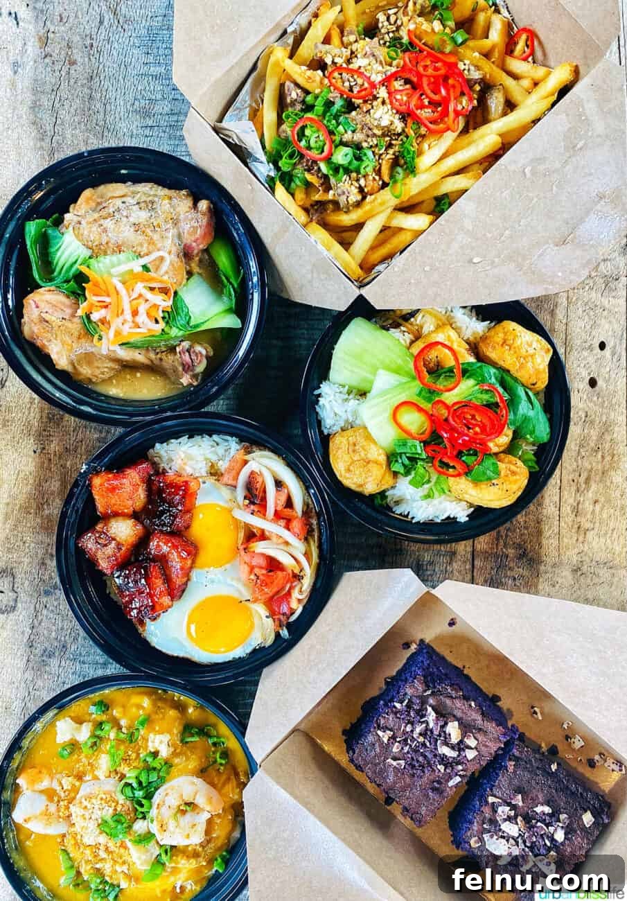 Pinoy Grab & Go 2 assortment of Filipino food from Baon Kainan filipino food truck
