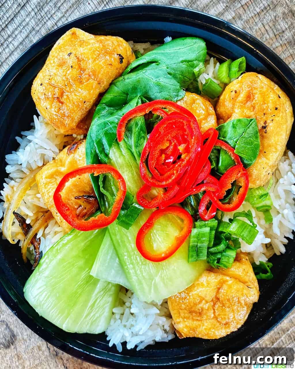 Pinoy Grab & Go 8 tofu bistek bowl
