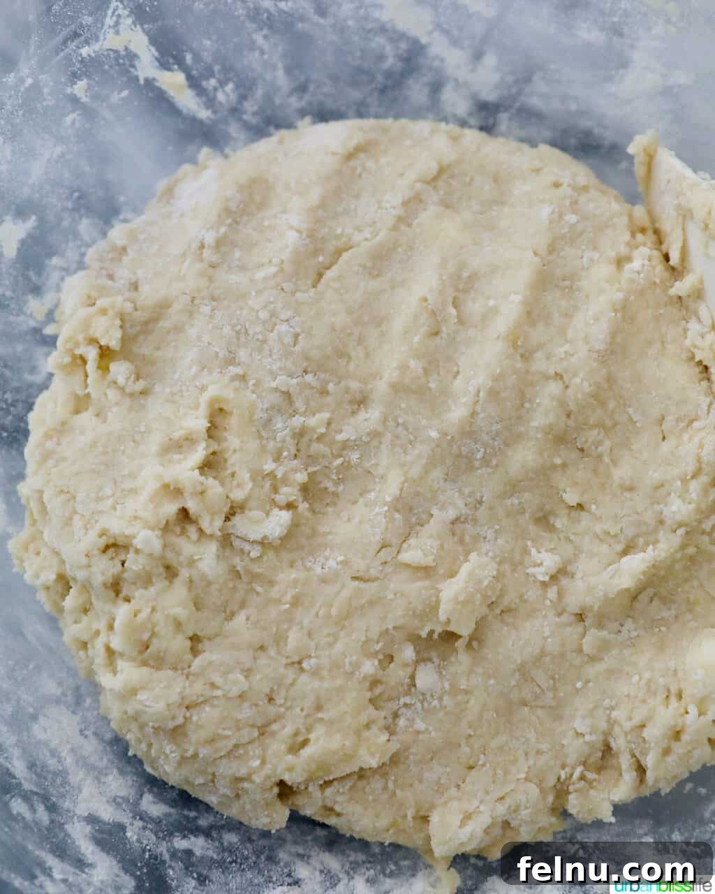 Crumbly dough for scones