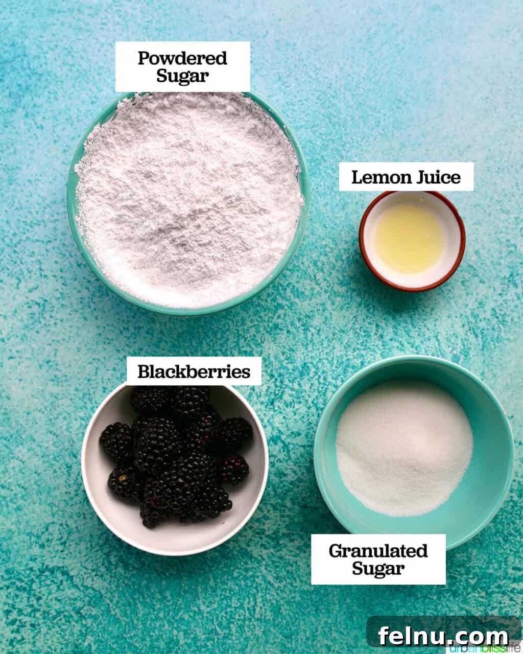Ingredients for Blackberry Glaze