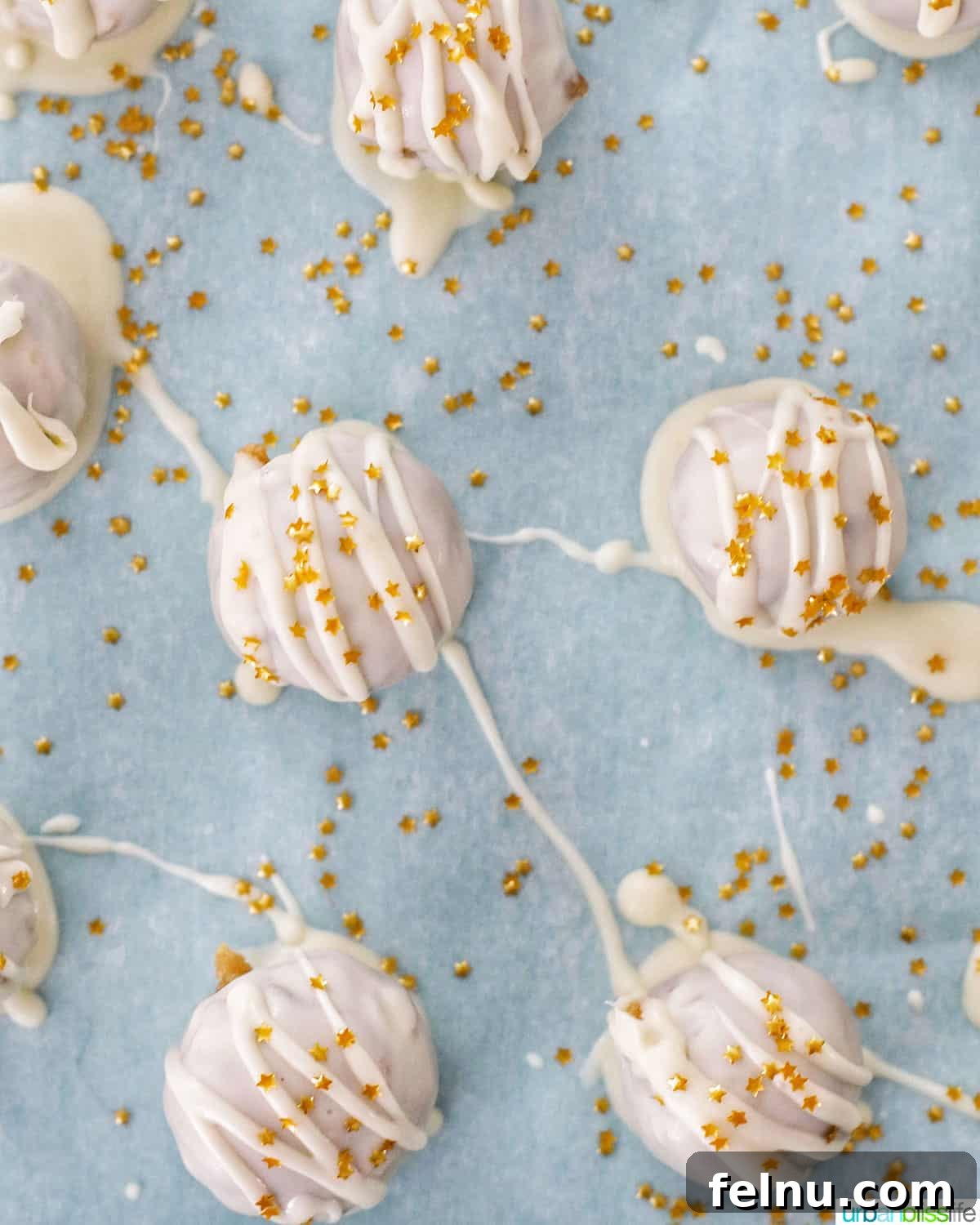 Decadent Cookie Dough Delights 15 decorating chocolate chip cookie dough truffles with edible gold stars