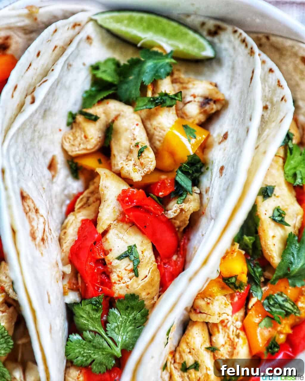 Sizzling Instant Pot Chicken Fajitas 3 Close-up of Instant Pot Chicken Fajitas