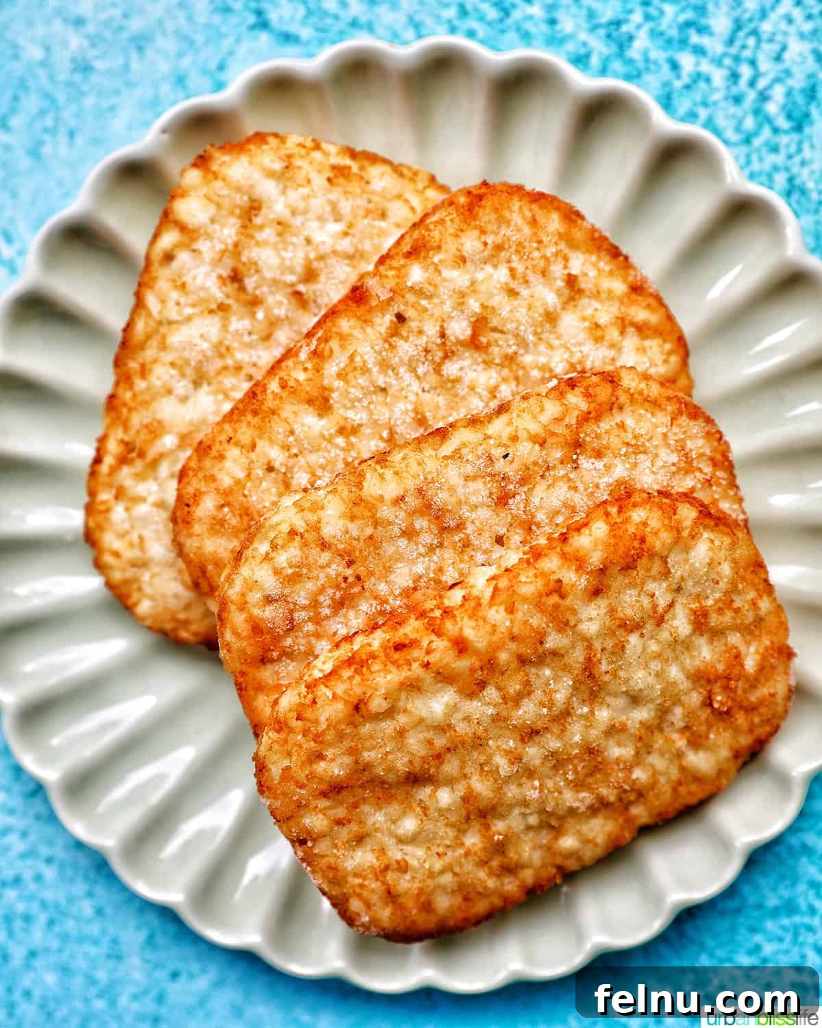 Air Fried Golden Hash Browns 4 air fryer hash brown patties