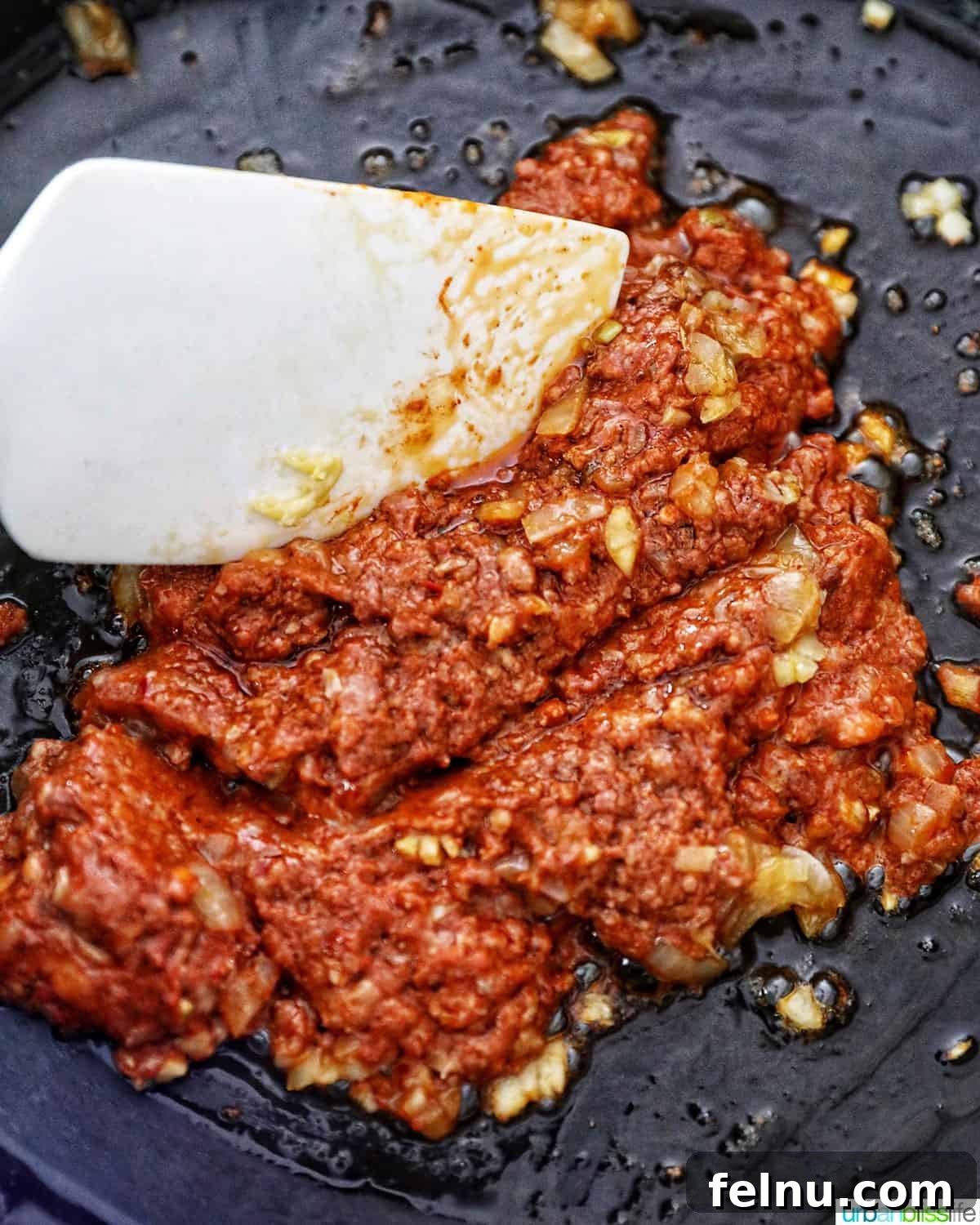 Cooking chorizo in a skillet