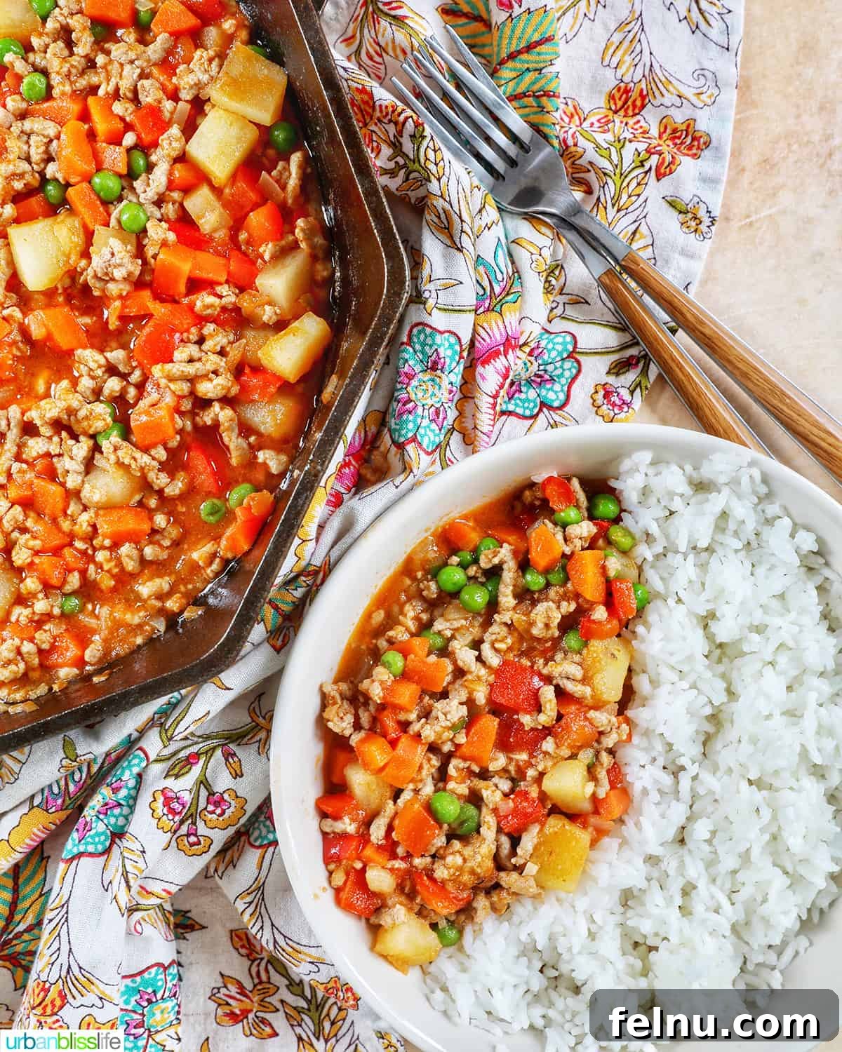 Ground Pork Menudo 11 Ground pork menudo served with rice