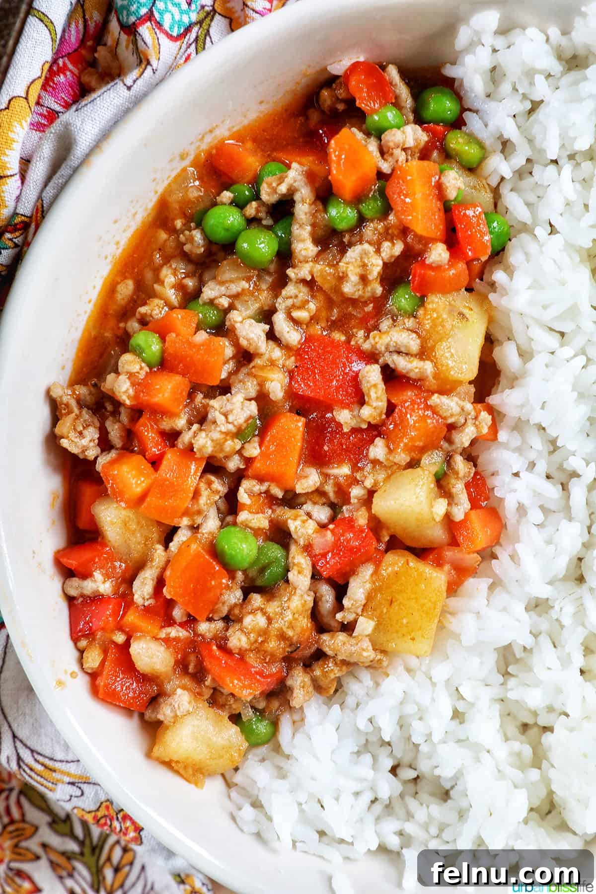Ground Pork Menudo 10 Ground pork menudo with rice