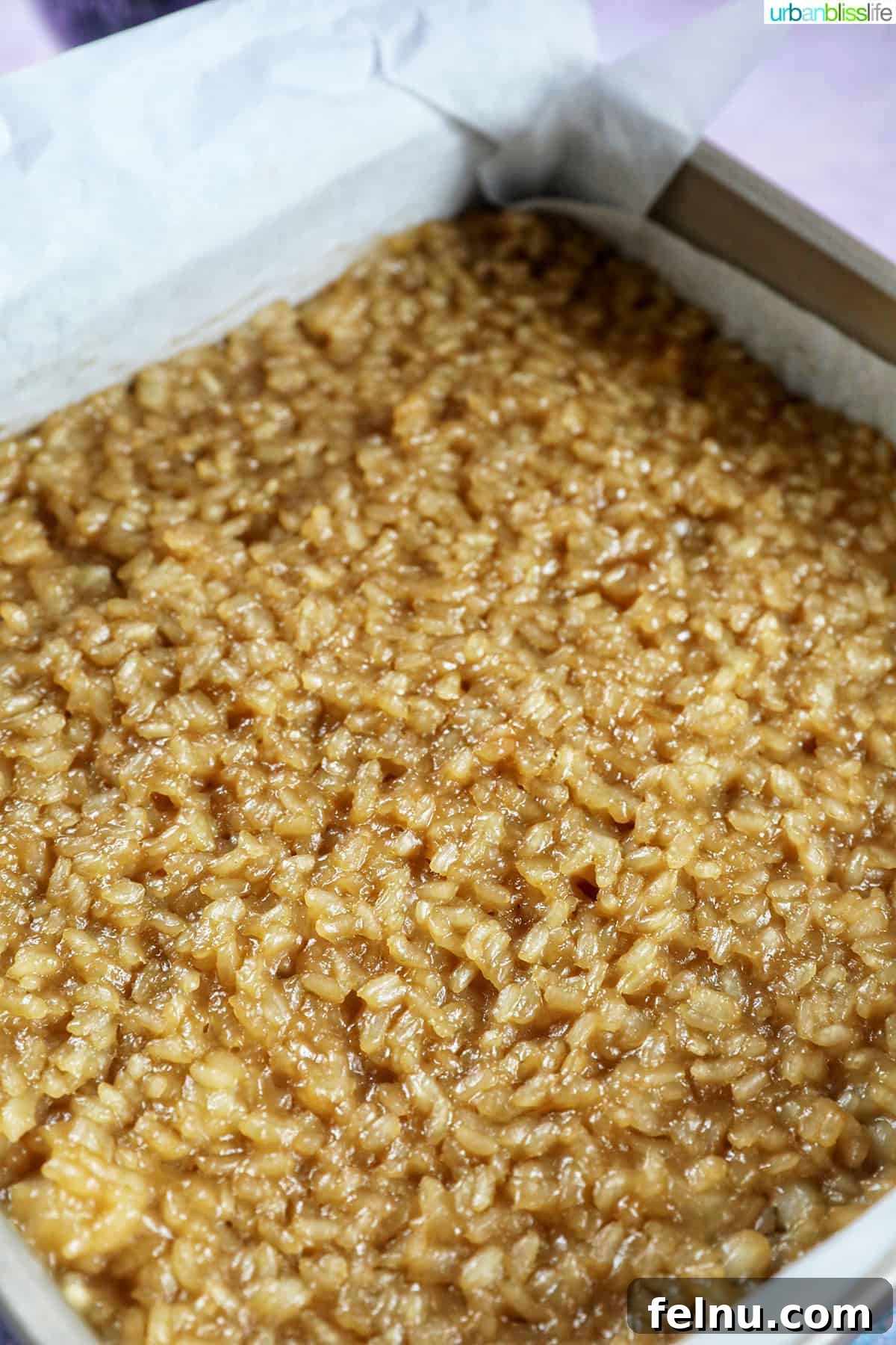 The finished Biko, spread evenly in the baking pan and ready to cool and set.
