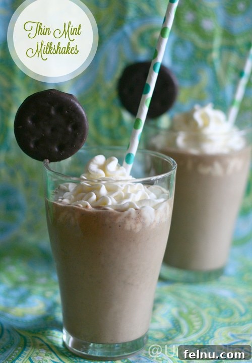 Girl Scout Thin Mint Milkshake: A Delicious Twist on a Classic Treat 4 Homemade Thin Mint Milkshakes