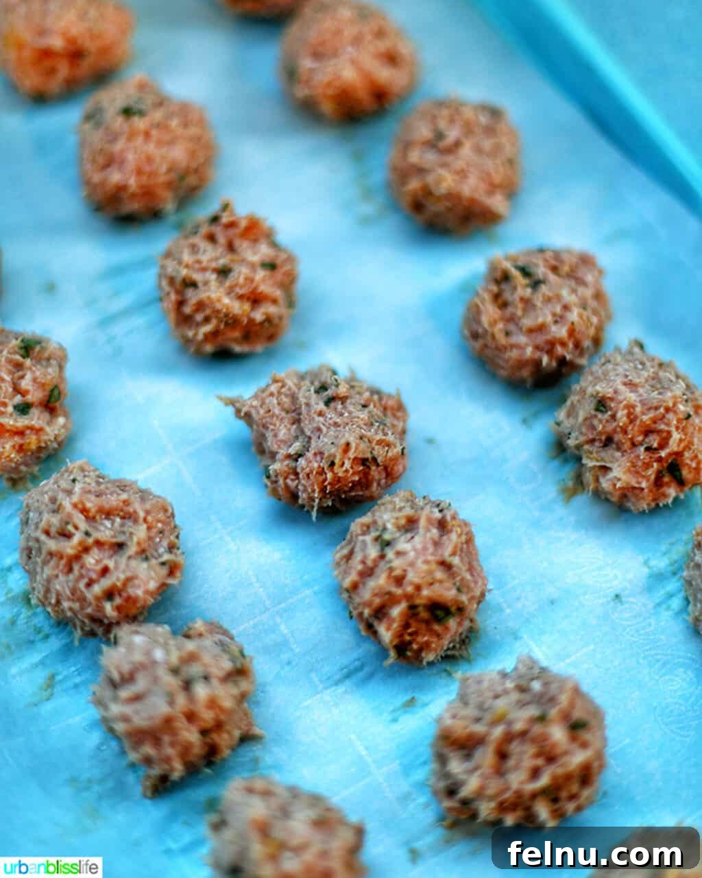 Meatballs being formed