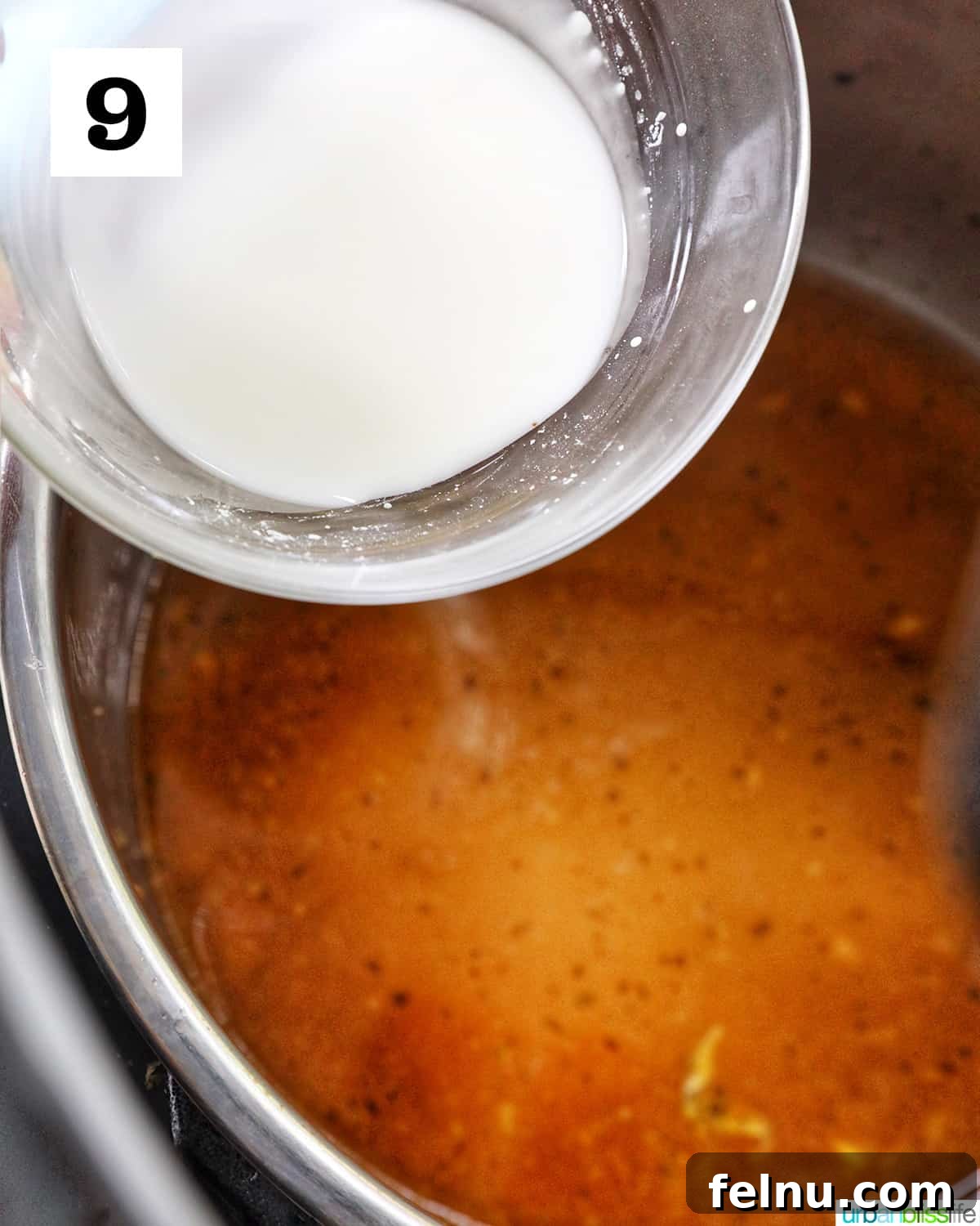 Instant Pot Chicken Thigh Recipe: Quick, Easy, and Delicious 14 Adding cornstarch slurry to the Instant Pot