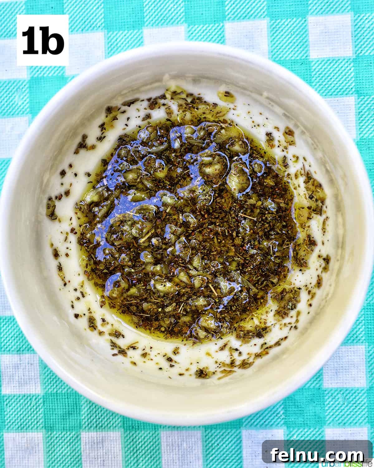 Herb mixture with olive oil and herbs