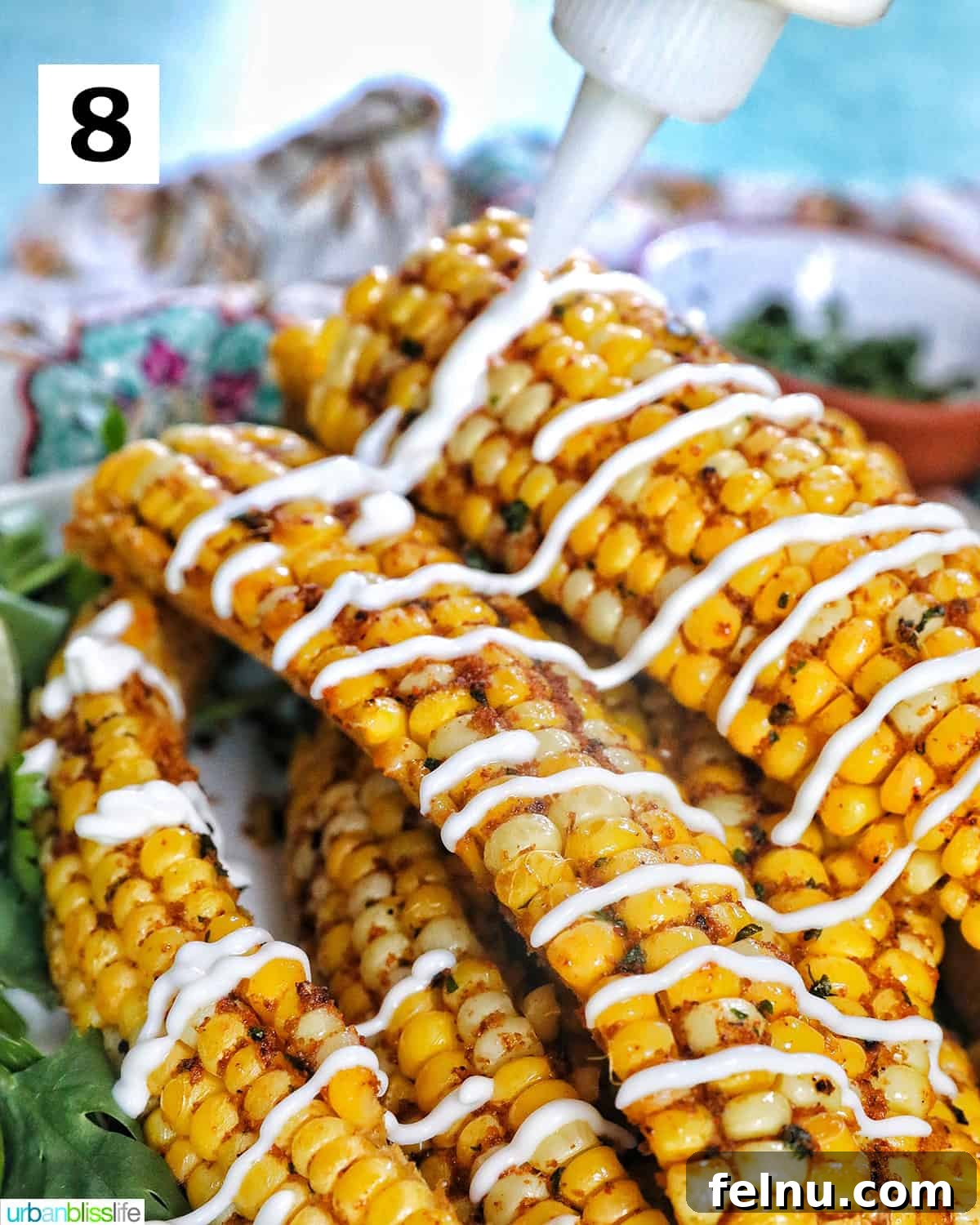 Air Fryer Corn "Ribs": A Crispy, Healthy Twist on a Classic 14 Stack of air fryer corn ribs with mayo.