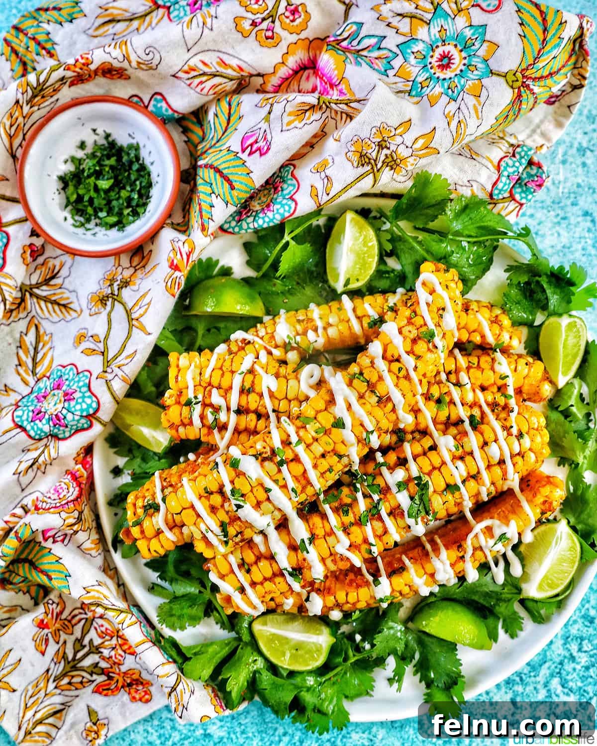 Air Fryer Corn "Ribs": A Crispy, Healthy Twist on a Classic 3 Close-up of air fryer corn ribs with toppings.