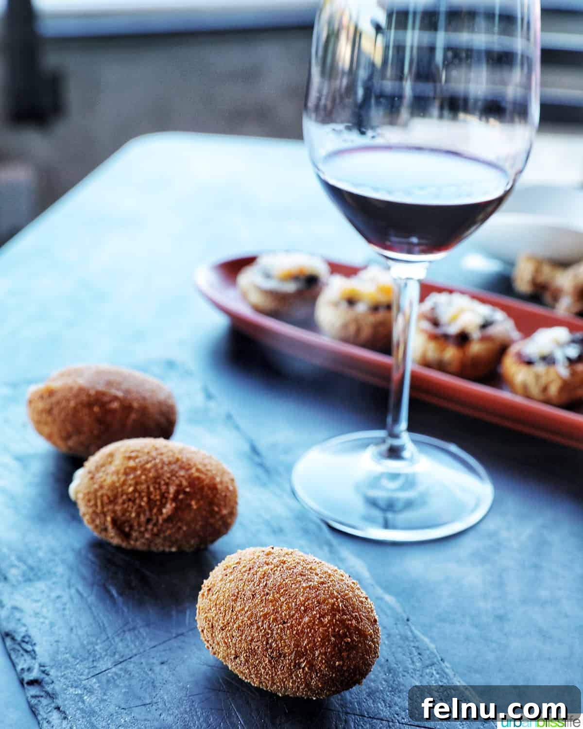 Valdemar Estates: A Legacy of Wine and Family 14 Croquetas de Jamón with red wine.