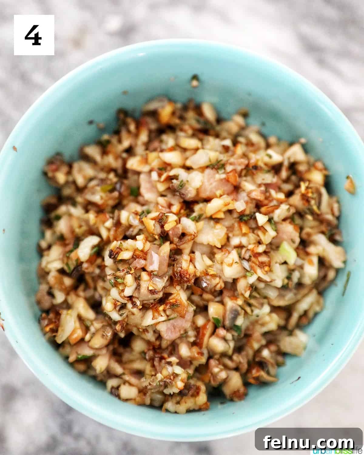 Instant Pot Pork Loin: A Flavorful One-Pot Wonder 8 Mushroom mixture in a bowl