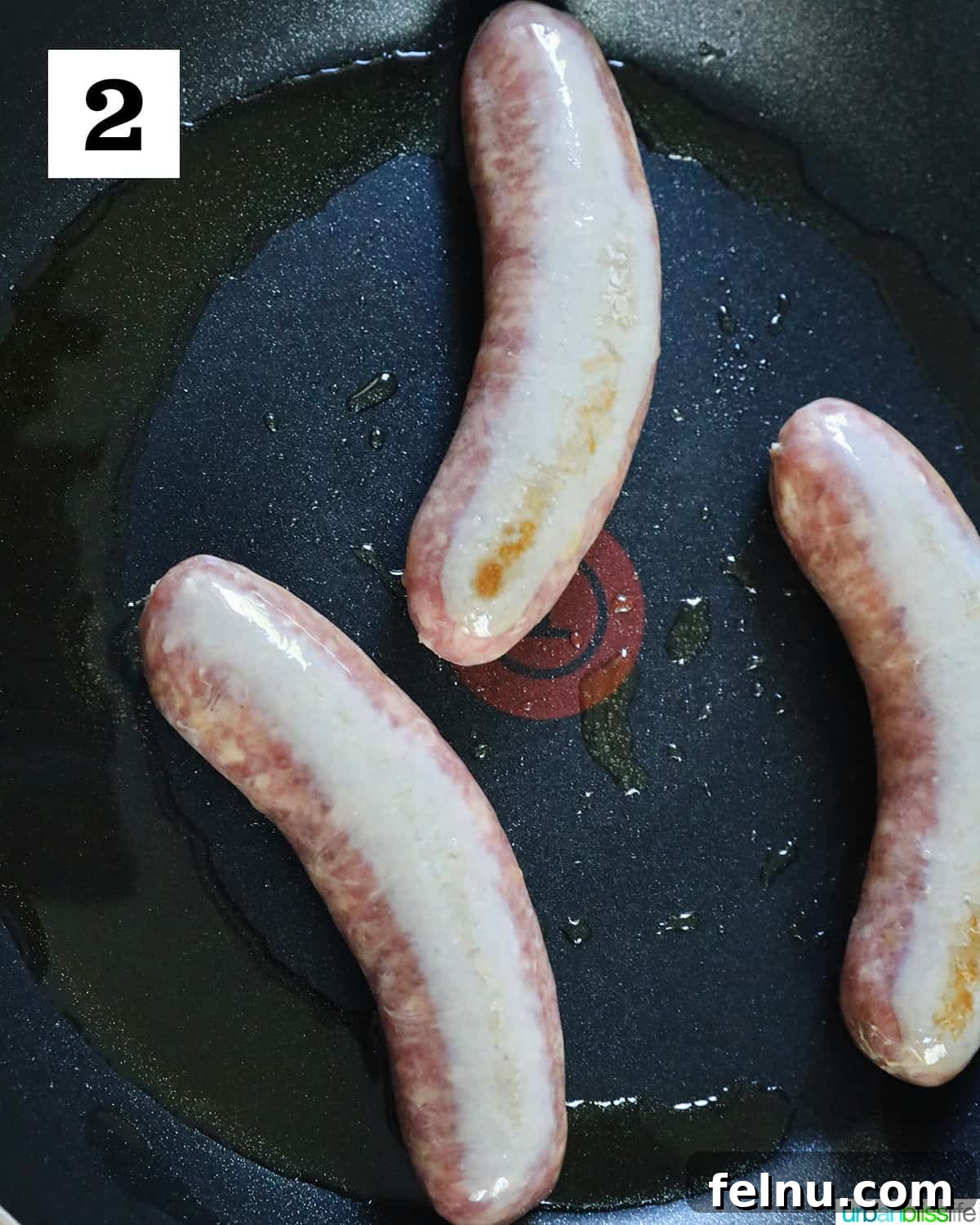 Savory Seafood & Sausage Skillet 6 Sausage Cooking in Skillet