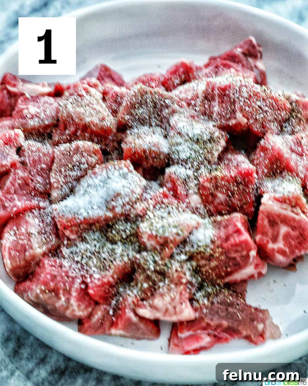 Hearty Filipino Beef Stew: Mechado 4 Seasoned beef chunks