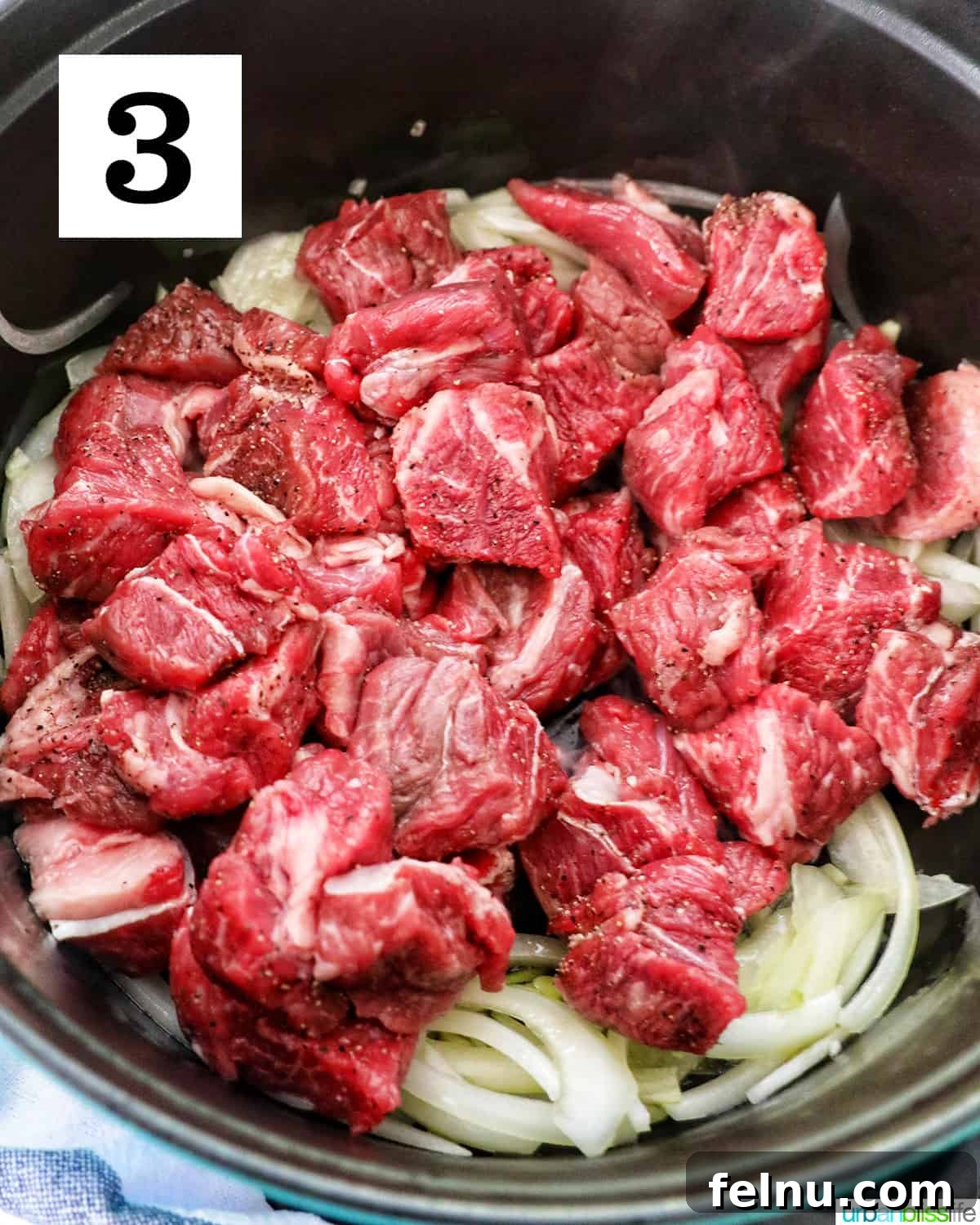 Hearty Filipino Beef Stew: Mechado 6 Adding beef to cooked aromatics