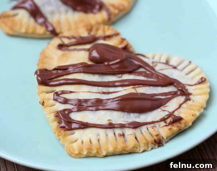 Warm and gooey air fryer nutella pop-tarts.