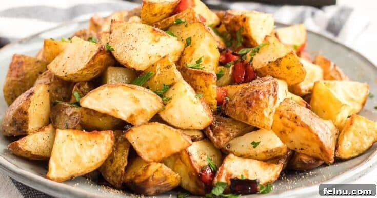 Crispy air fryer breakfast potatoes seasoned to perfection.