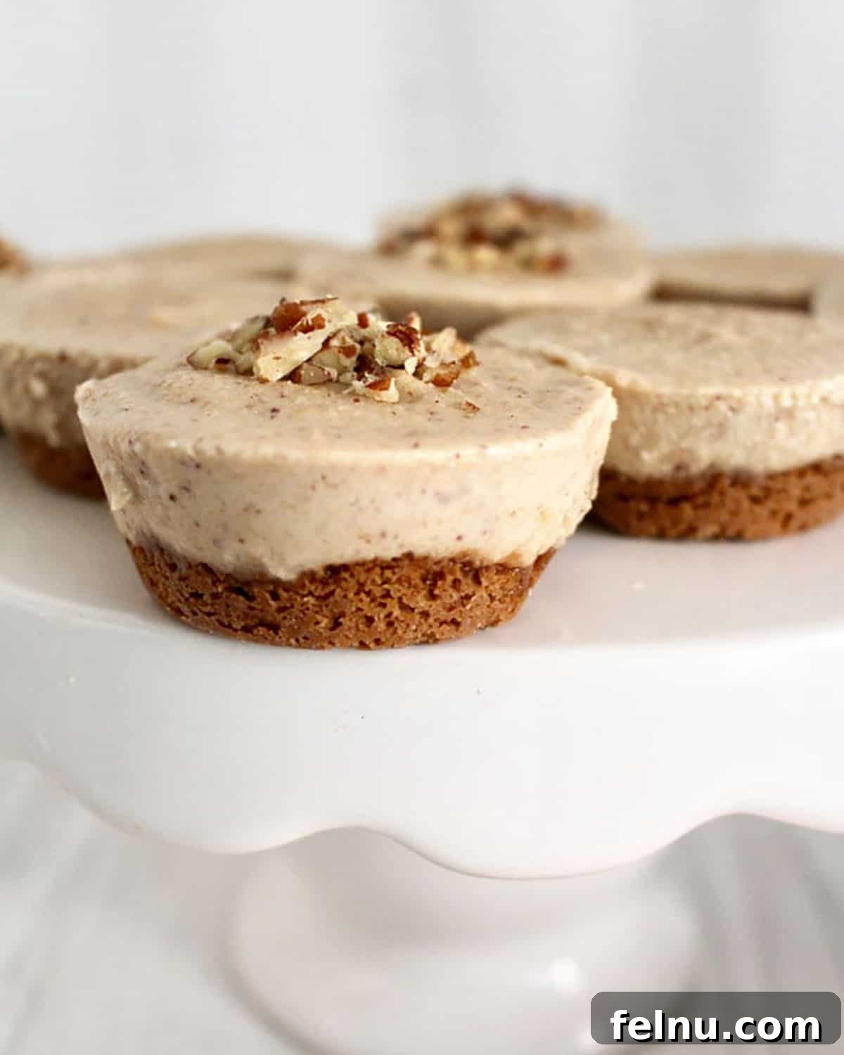25 Festive Vegan Christmas Desserts 2 Nutty Vegan Cheesecake Bites arranged on a platter, perfect for holiday gatherings.
