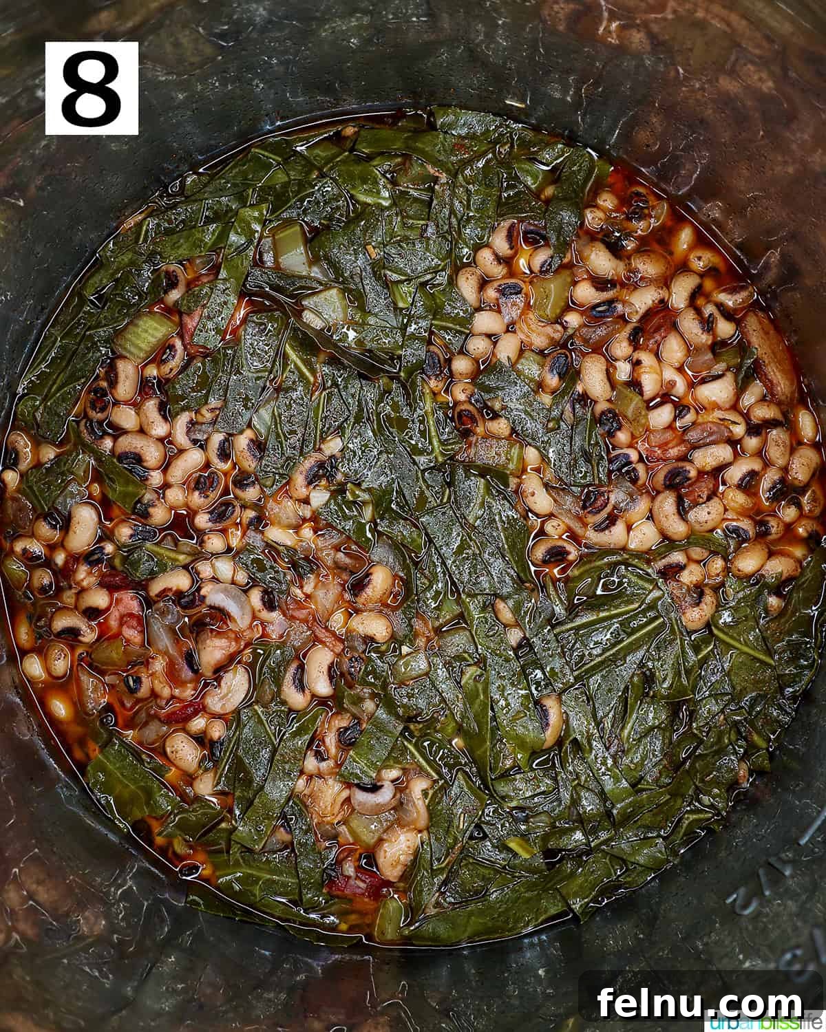 Quick Instant Pot Black Eyed Peas Soak Free 14 black eyed peas with scoop of white rice in the Instant Pot.