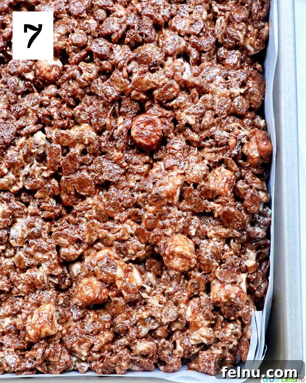 Chocolate Rice Krispies Treats in Dish